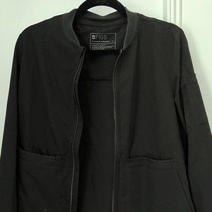 Figs Black Scrubs Jacket